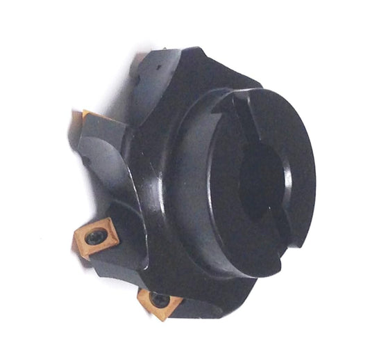 HHIP 2062-3500 3-1/2 Inch x 1 Bore 45 Degree SCMT Indexable Face Mill - size: 3-1/2" Cutting Dia, 1" Hole, 1.97" Length, style: 6 Teeth