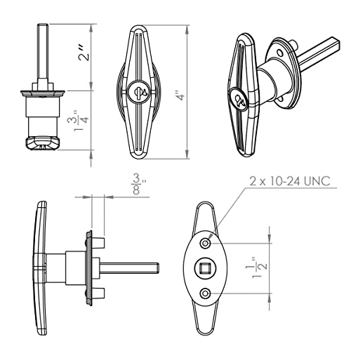 Bauer Matching Set T-Handles Lock