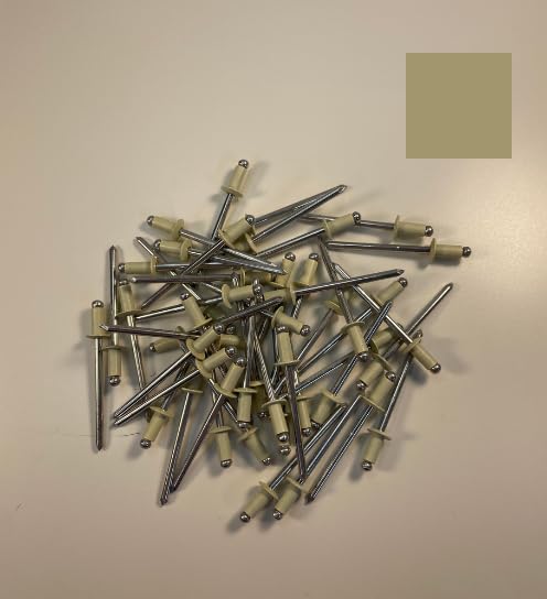 Eagle 1 Blind Aluminum Pop Rivets (1/8" x 1/4", #42) Blind Pop Rivets - Gutter pop Rivets - Many Colors With Free 1/8" drill bit included (500 pcs, Cream) - color: Cream, size: 500 pcs