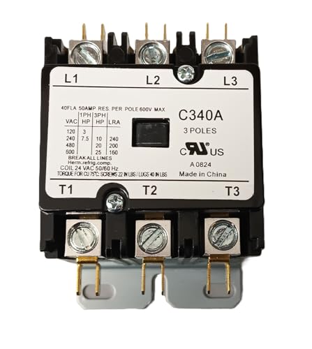 Packard 3 Pole 40 Amp 24 Vac Contactor C340A