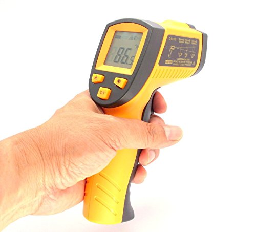 CYBERTECH® Non-Contact Industrial IR Infrared Digital Thermometer Gun with Red Laser Targeting