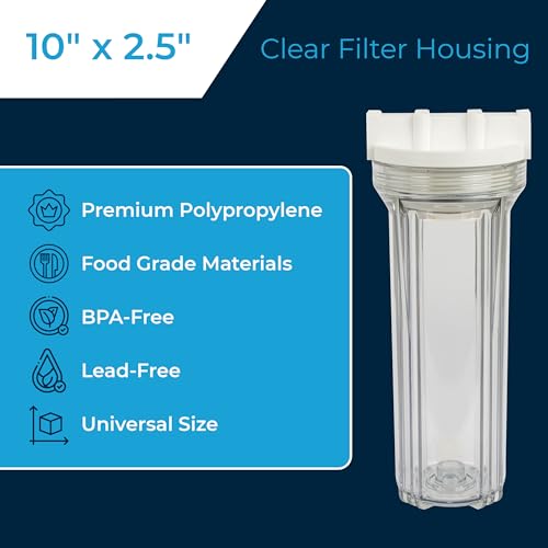 SpiroPure Clear Water Filter Housing 10 inch 2.5 x 10 158117 Transparent - color: Clear
