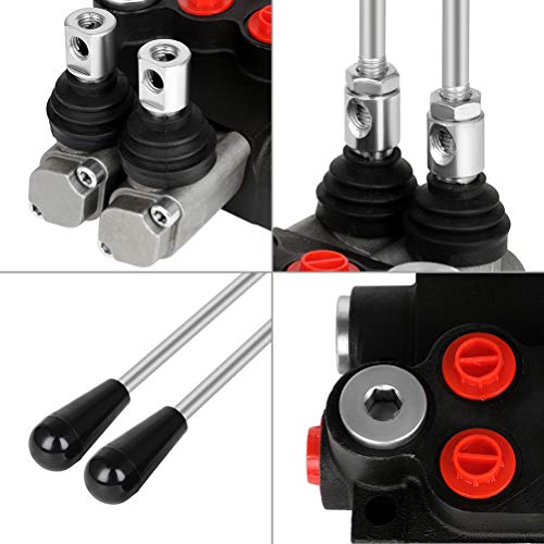 Hydraulic Flow Control Valve 2 Spool 21 GPM Adjustable Relief Valve - size: 2 Spool 21 GPM