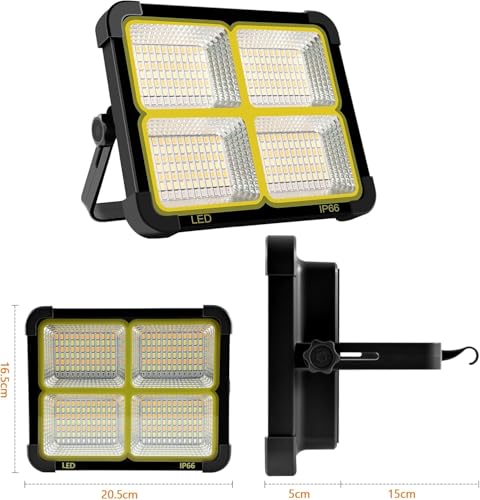 Portable LED Work Solar Light 100W - color: Black