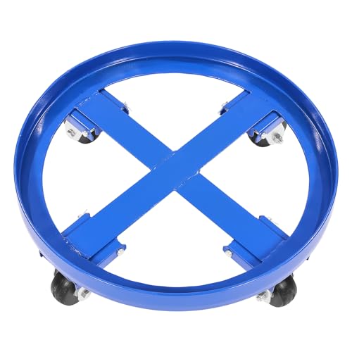 VEVOR 55 Gallon Drum Dolly, 2000 lbs Load Capacity, Heavy-Duty Barrel Dolly with Cross Braces and 4 Swivel Caster Wheels, Non Tipping Hand Truck Capacity Dollies for Warehouse Drum Handling, Blue - size: 1 PC, style: 4 Swivel-Blue
