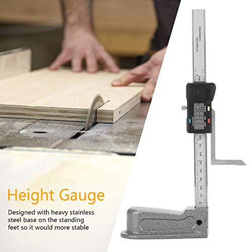 Mumusuki 0-150Mm Digital, Height, Height Caliper Height Gauge Caliper Height Aperture Depth Gauge with Stainless Steel Base