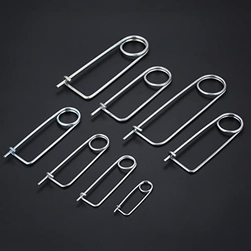 2PCS Steel Brooch Shape Cotter Safety Pins, Spring Pin Quick Lock Brooch Locking Fastener for Farm Lawn Garden Hitch -8Sizes (Size: 6*133*48mm 2PCS/Set) - size: Size: 6*133*48mm 2PCS/Set