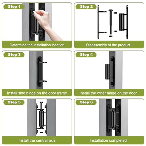 Heavy Duty Gate Hinger 7” Silent Bearing Gate Hinges - color: as picture