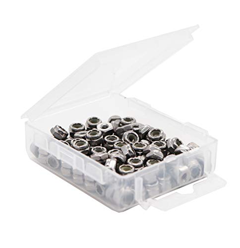 100pcs 4-40 Nylon Inserted Self Lock Nuts 304 Stainless Steel - size: 4-40 100pcs