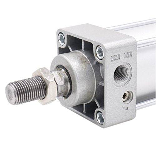 Heschen Tie-Rod Pneumatic Air Cylinder, SC 50-125, 50mm Bore, 125mm Stroke, PT 1/4 Port, Double Acting, Adjustable Cushion, Self-Lubricating Actuator for Industrial & Woodworking - size: 125mm Stroke