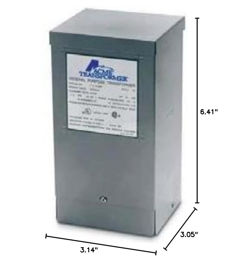Acme Electric T153004 Low Voltage Distribution Transformer, Single Phase, 240 x 480 Primary Volts - 120/240 Secondary Volts, 0.05 kVA