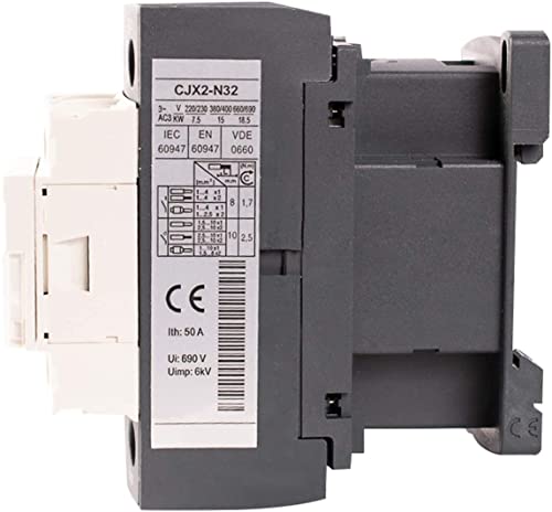 30 Amp 3 Pole Contactor 120V Coil Lighting 50Amp AC1, Motor starter 32Amp AC3, 600V, Aux Contact NO NC