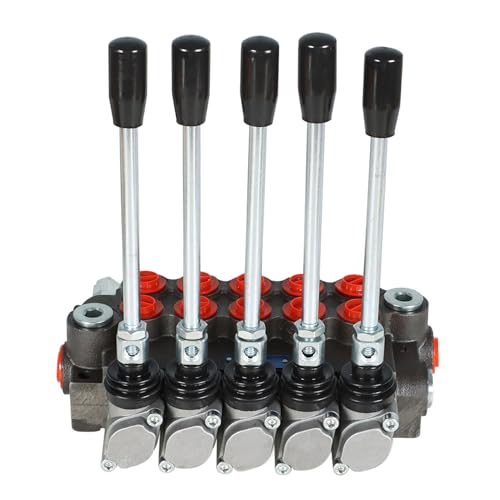 5 Spool Adjustable Hydraulic Directional Control Valve Monoblock Valve for Tractor Loader 13GPM 3600 PSI