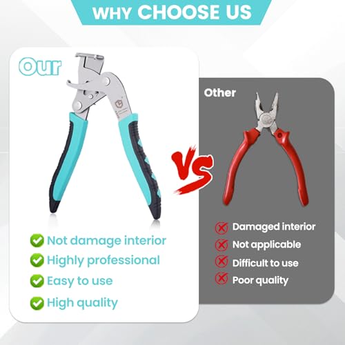 Car Clip Pliers, Efficient Multi-Functional Automotive Snap Pliers, Clip Removal Tool, Trim Tools Removal, Easy to Without Damage Remove Fasteners Clips Buckles and Rivets - color: Blue 1Pc