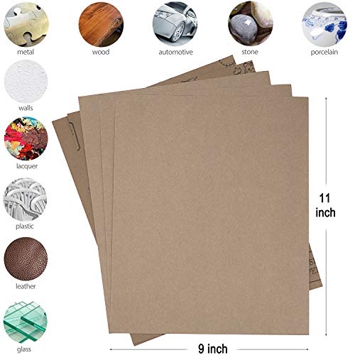 9x11 inch 5 Sheets Sandpaper, Wet or Dry 15000 High Grit Extra Fine Sand Paper, Silicon Carbide Waterproof Abrasive Pads for Automotive Sanding, Wood Turing Finishing, Metal Furniture Polishing - color: 5pcs (15000)