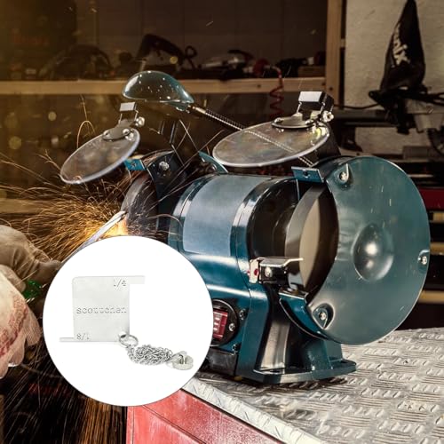 SCOTTCHEN Bench Grinder Safety Gauge, Stainless Steels Bench Grinder Safety Scale with Anti-lost Magnet-2 Pack - color: For Bench Grinder--2 Pack