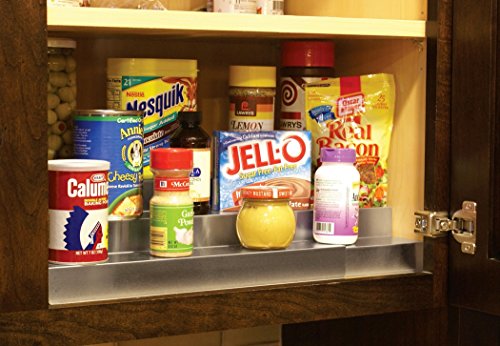 Dial Industries Adjustable 3 Tier Expandable Kitchen Pantry, Cabinet Shelf Storage Organizer, Stainless Steel
