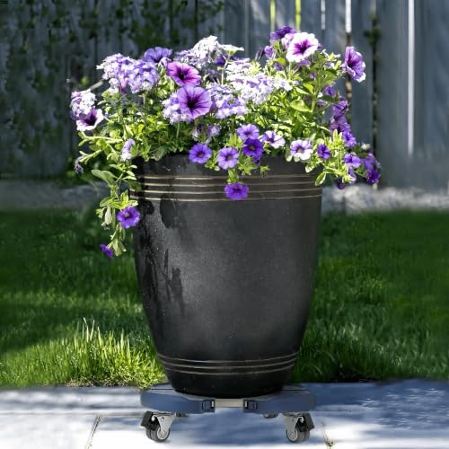 W B D WEIBIDA Plant Caddy with Wheels, 440lbs Heavy Duty, Adjustable 15-21" - color: Blue