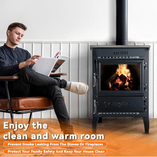 Wood Stove Door Gasket Cement, High Temperature Resistance Silicone Material Adhesive, 850°F RTV High Heat Silicone Sealant, Black, 310ml