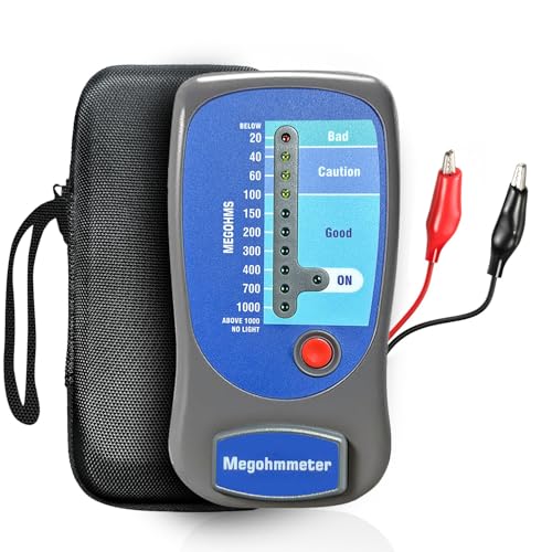 Insulation Tester/Megohmmeter,Maximum measurable Range: up to 1000 megohms,The Megohmmeter can be Used with Motors, Electrical appliances, Electrical Instruments, etc., for Insulation Testing