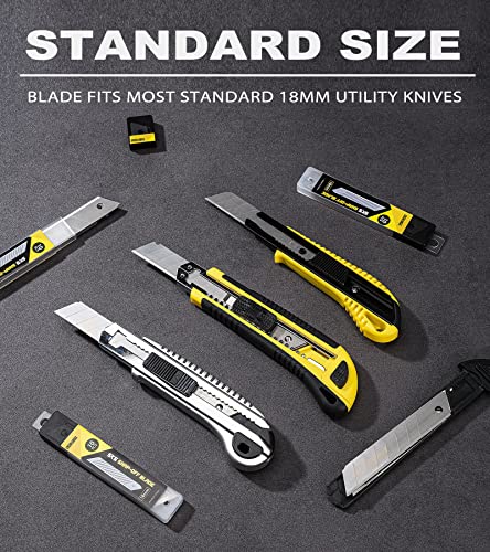 DOWELL 18mm Snap Off Blade SK5, Box Cutter Blades, 100 Pcs