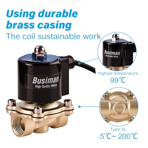 Waterproof Brass Electric Solenoid Valve 1/2" 110VAC Brass Normally Closed - Compatible with Water, Air, Diesel, Gas - Replaceable VITON Seal - Compact Direct Acting - color: 110VAC, size: 1/2"NPT
