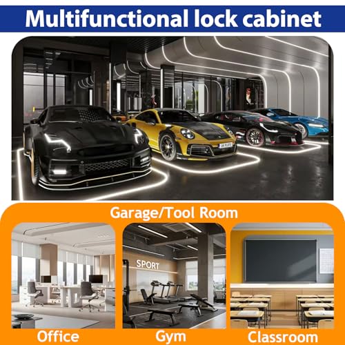 GAIOUS Metal Storage Cabinet with Lock and Wheels, Steel Tool Cabinet - color: Black, size: 13.8"D x 27.6"W x 35.4"H