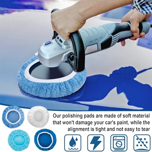 BFXM 20PCS Car Buffer Pads Set, 9-10 Inch Buffing Pads for Orbital Buffer - color: L