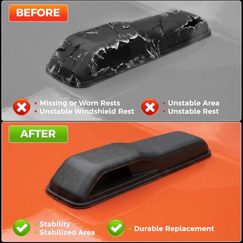 Riloer 68307300AC Hood Stop Bumper & Windshield Rest, 2pcs
