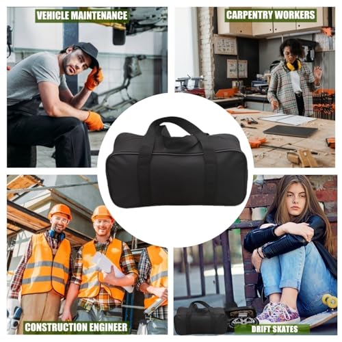 BLIRITEL 17 Inch Wide Mouth Tool Bag, Waterproof Oxford Electrician Tool Bag for Men, Large Capacity Tools Storage Tote Bag, Tool Pouch Handbag for Repairman Mechanic Carpentry (17 Inch) - size: 17 Inch