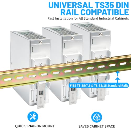 CNCTOPBAOS NDR 150W 24V DC 5.2A Industrial DIN Rail Switching Power Supply - style: NDR-150-24