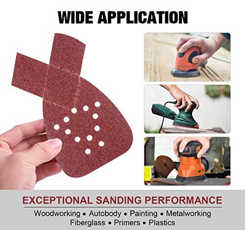 S SATC Mouse Sander Pads 50 PCS Mouse Detail Sander Sandpaper with Extra 3 Tips 60/80/120/150/240 Grits Assortment Mouse Sandpaper 5-1/4" x 3-3/4" 12 Holes - style: 50 PCS 60/80/120/150/240 Grits Mouse Sandpaper