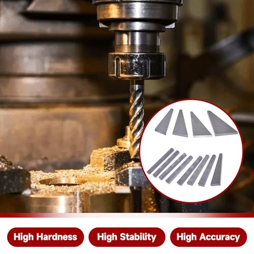findmall 12Pcs Accuracy Angle Block Set Machinist Tool Angle Gauge Block 1/4°- 30°Lathes Milling Ground Gauge Angle Gage Inspection Block Set
