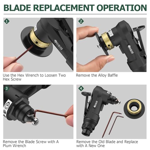 Upgraded Pneumatic Chamfer Tool with Straight Guide Plate Save Guide Wheels - color: Black