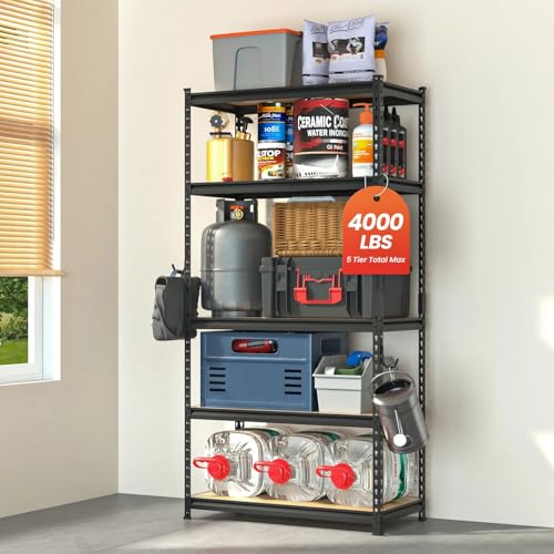 DYNALOAD 4000 lbs Heavy Duty Garage Shelving, 5-Tier, 36" W x 18" D x 72" H - color: 4000lbs, size: 36"W x 18"D x 72"H