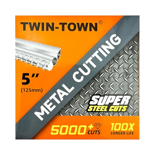 TWIN-TOWN 5 Inch Diamond Cutting Wheel Metal Cut Off Wheel with 7/8" Arbor - style: 5 x 7/8"