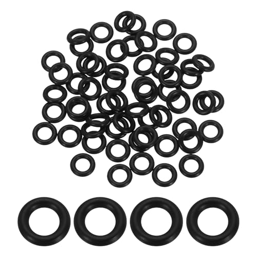 uxcell 200Pcs AS-008 O-Rings, Nitrile Rubber O-Rings 3/16" ID, 5/16" OD, 1/16" Width Round Sealing Gasket for Automotive Machine Plumbing Sealing Repair (70 Durometer, Black) - size: 3/16" ID, 5/16" OD, 1/16" Width