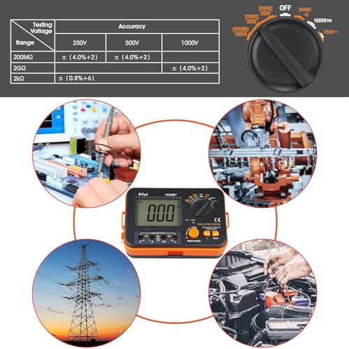 VC60B+ Digital Insulation Resistance Tester Megohm Meter