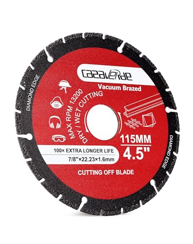 Casaverde 4.5" Diamond Metal Cutting Wheel with 7/8" Arbor - size: ☉115mm(4.5" X 7/8")1pc