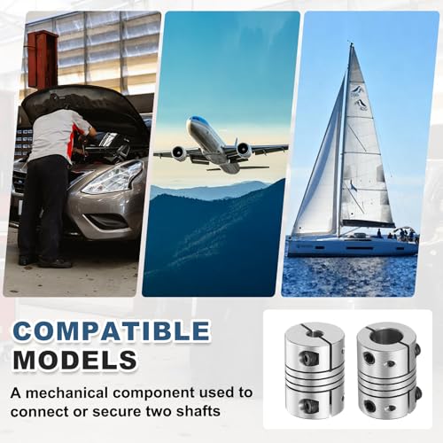 MECCANIXITY 2Pcs 4 to 8mm Flexible Shaft Coupling 20mmL 15mmDia - size: 4 to 8mm