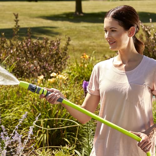 Flexzilla Garden Utility Hose, Lightweight All-Weather Water Hose, Durable and Flexible, Leak-Free Connections, 5/8 in. x 15 ft (Pack of 10) - color: Chartreuse, size: 15ft (Pack of 10), style: Standard Grip