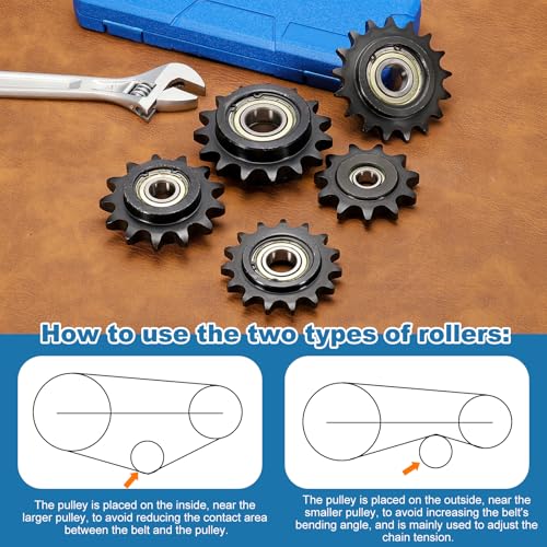 uxcell #50 Roller Chain Idler Sprocket, 20mm Bore 5/8" Pitch 15 Tooth - size: 20mm Bore 5/8" Pitch 15 Tooth