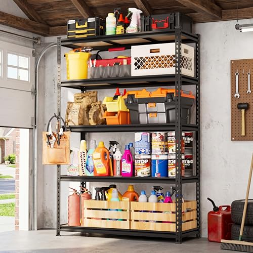 DYNALOAD 2000 lbs Heavy Duty Garage Shelving, 5-Tier, 48" W x 18" D x 72" H - color: 2000lbs, size: 48"W x 18"D x 72"H