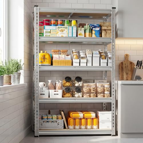 REIBII Storage Shelves,5-Tier Adjustable Waterproof Storage Rack for Pantry - size: 28"W x 12"D x 59.8"H