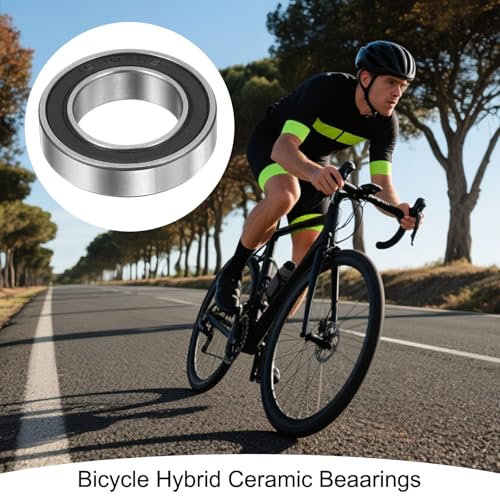 uxcell 18307-2RS Hybrid Ceramic Deep Groove Ball Bearings 18x30x7mm Si3N4 Silicon Nitride Balls Steel Rings Double Sealed Bearing for Motors, CNC Spindles (ABEC5) - size: 18307-2RS