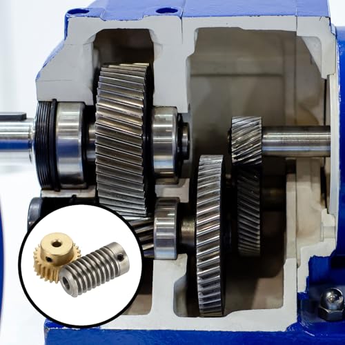 uxcell Worm Gear Set 25T 1:25 Reduction Rate1045 Steel Rod 6mm Bore - size: Gear-4mm, Rod-6mm Bore, style: 0.8M-25T