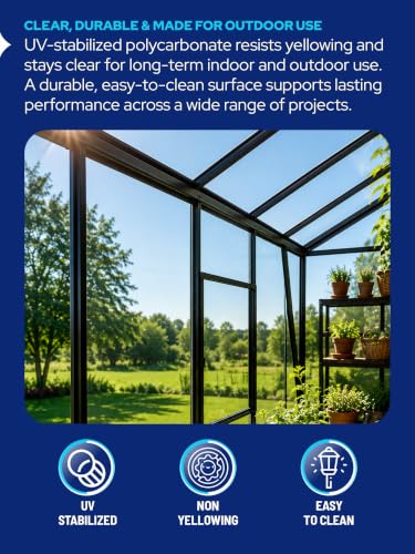 KASTLITE Clear Polycarbonate Sheet - 1/4" Thick - 5" x 7" Cut to Size - size: 5" x 7", style: 1/4"