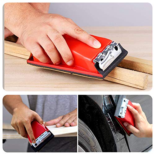 VERONES 90 Pcs 400 to 3000 Grit Wet Dry Sandpaper with Handle - color: Red