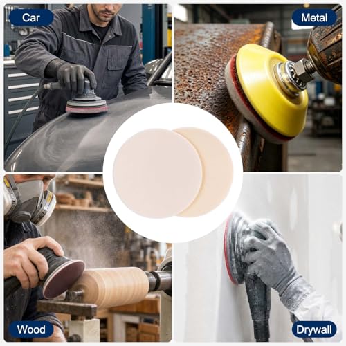 6Pcs 6 Inch Hook and Loop Sponge Sanding Disc, 2000 Grit - size: 6 Inch 2000 Grit