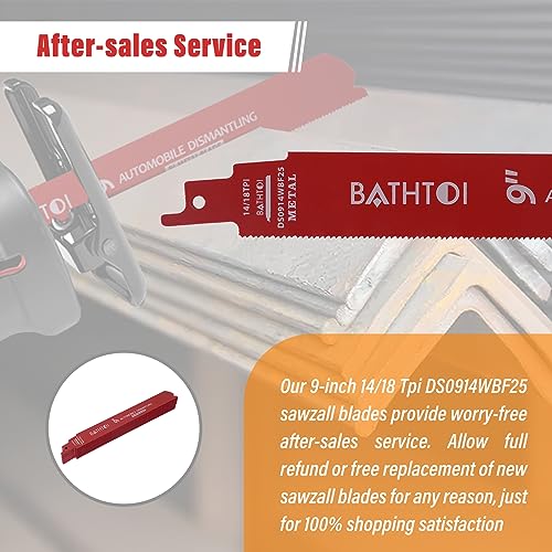 25 Pack 9 Inch 14/18 Tpi Reciprocating Saw Blades for Metal Cutting - size: 9 Inch 14/18TPI